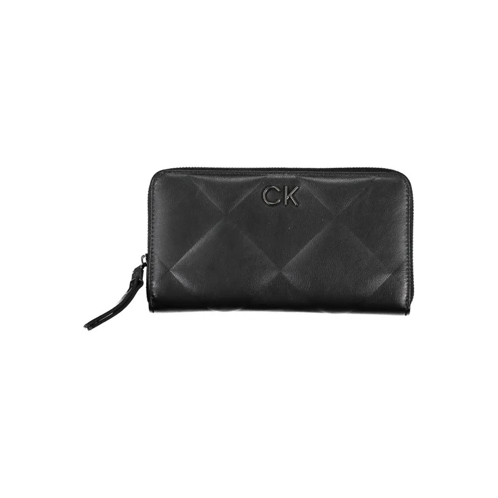 Calvin Klein Women's Sleek Black RFID Blocking Wallet with Logo