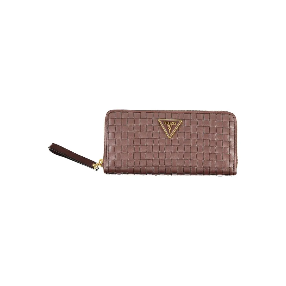 Guess Jeans Women's Chic Brown Polyethylene Wallet with Coin Purse