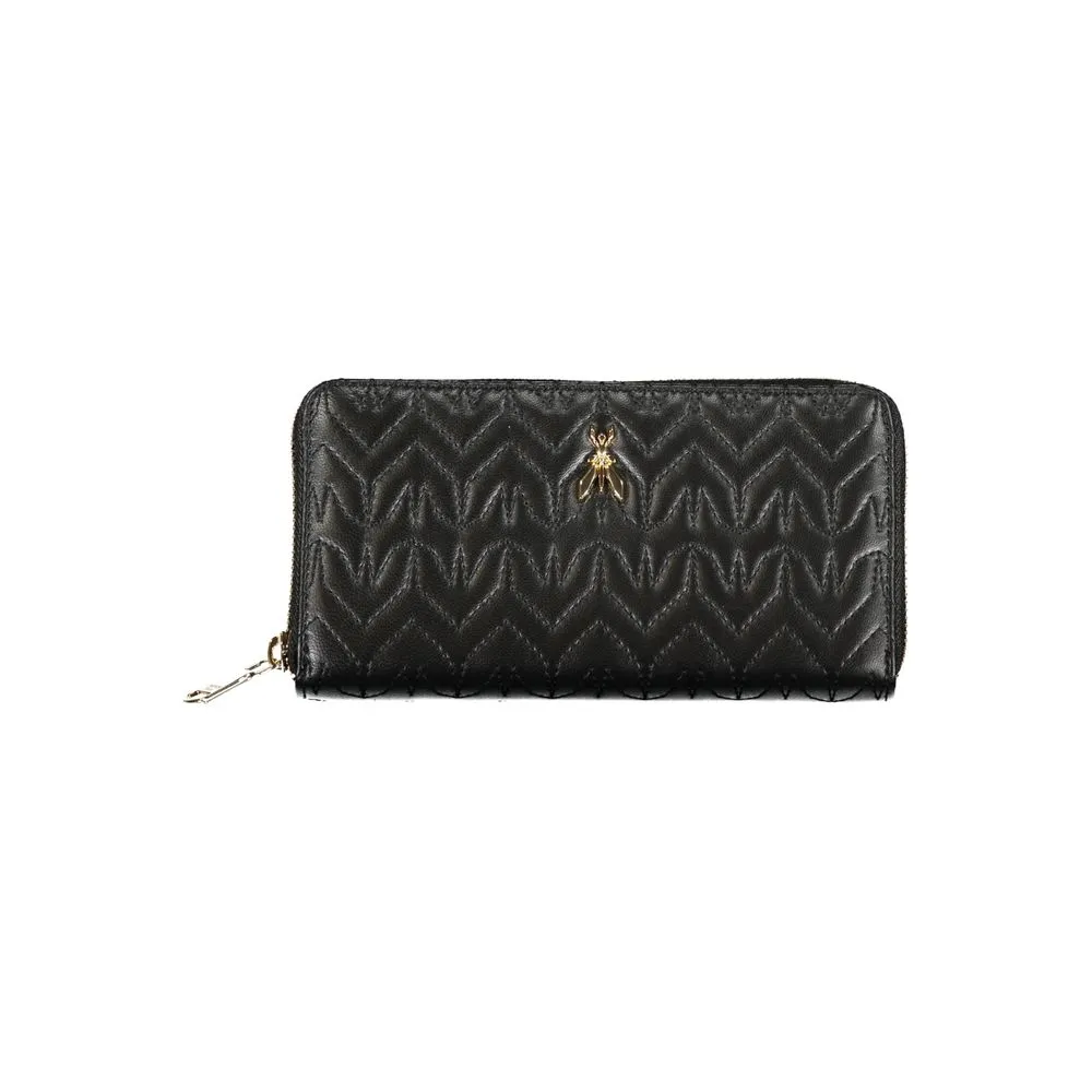 Patrizia Pepe Women's Elegant Black Wallet with Contrasting Details