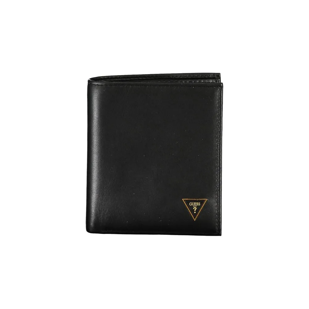 Guess Jeans Men's Sleek Black Leather Wallet