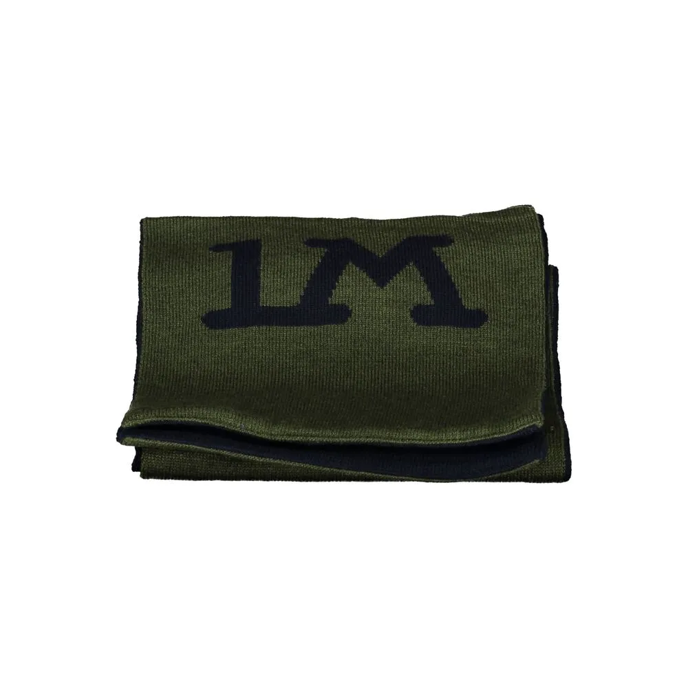 La Martina Men's Elegant Green Contrast Detail Scarf