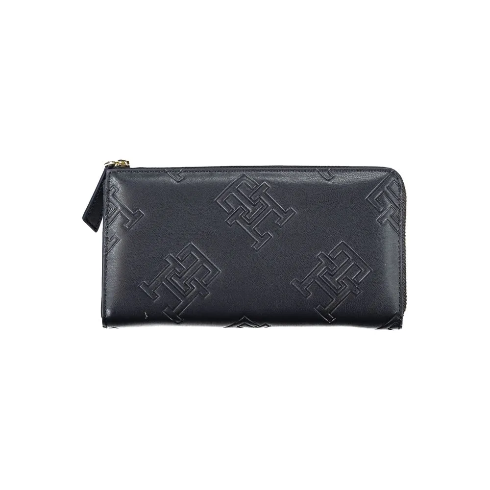 Tommy Hilfiger Women's Elegant Blue Zip-Around Wallet
