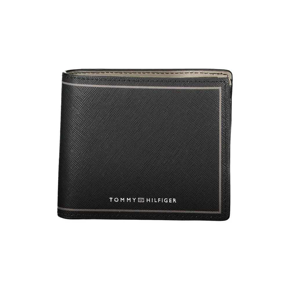 Tommy Hilfiger Men's Elegant Black Leather Bifold Wallet