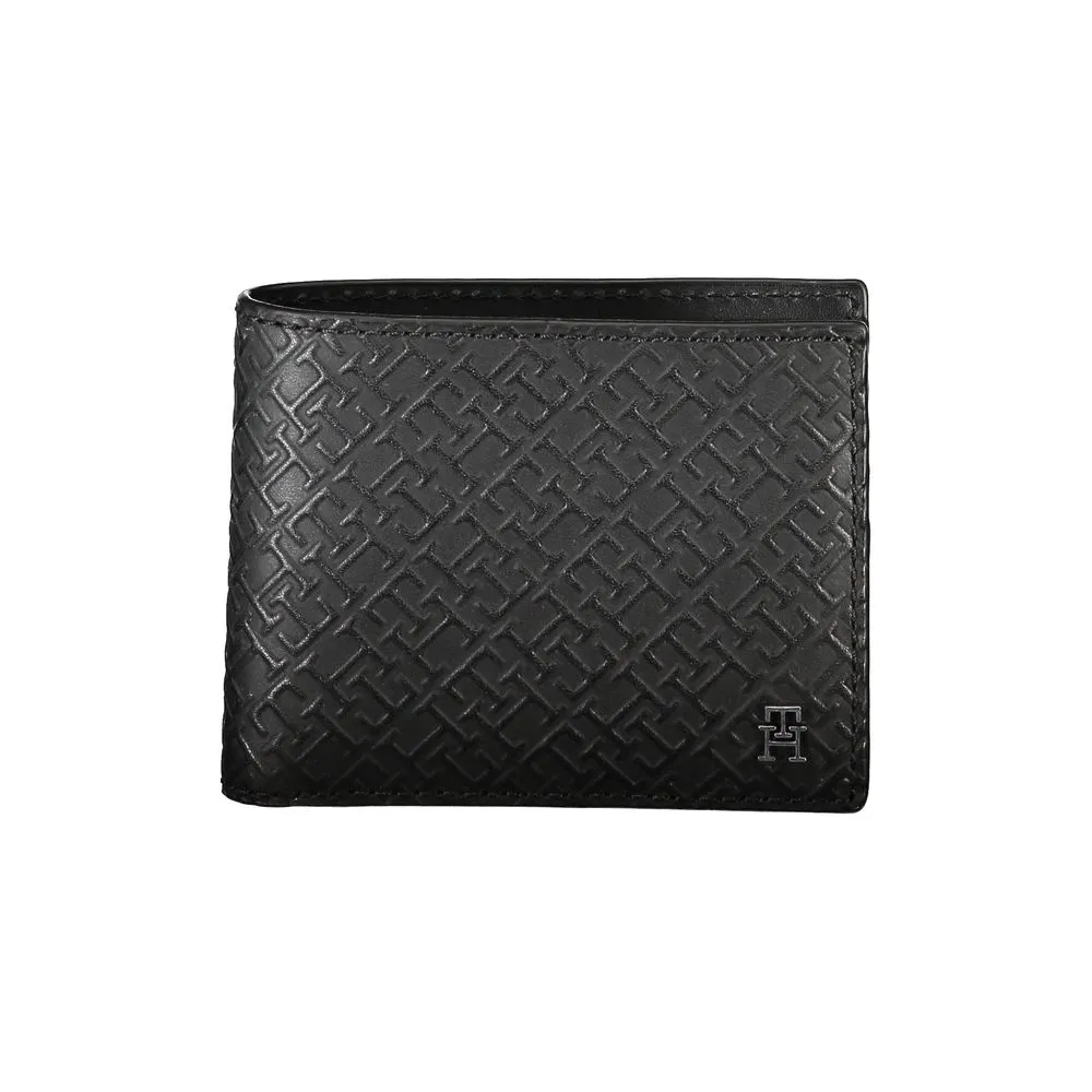 Tommy Hilfiger Men's Elegant Leather Double Card Wallet with Contrast Details