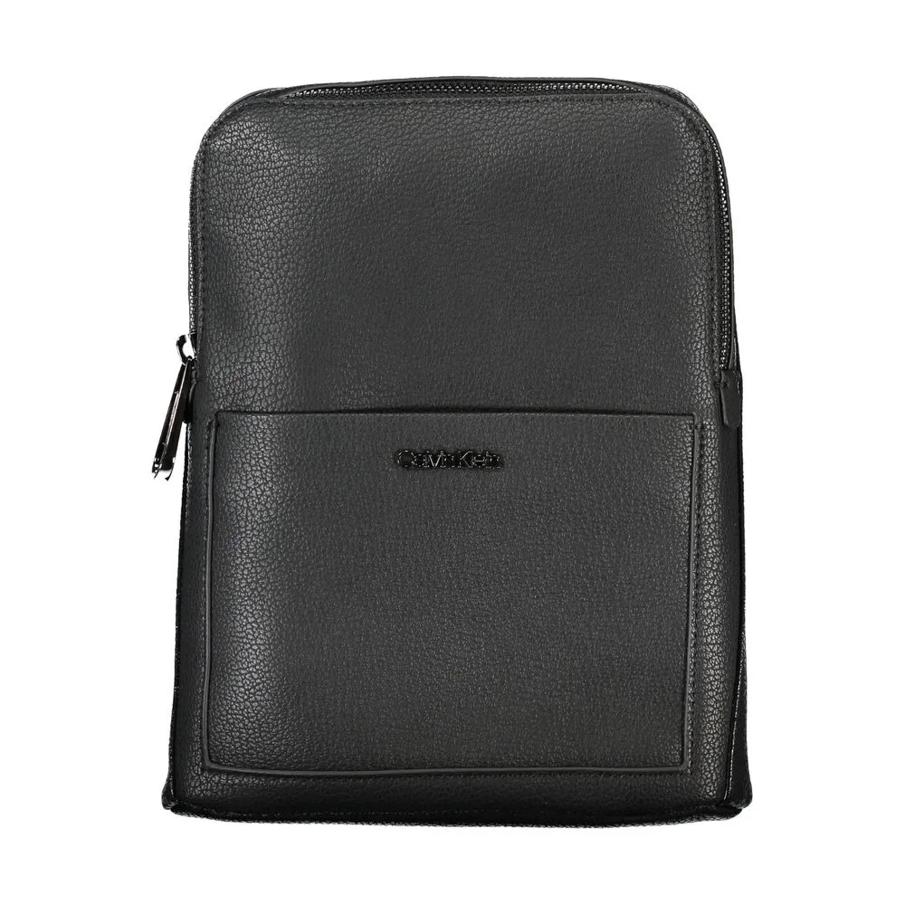 Calvin Klein Men's Sleek Black Shoulder Bag with Adjustable Strap