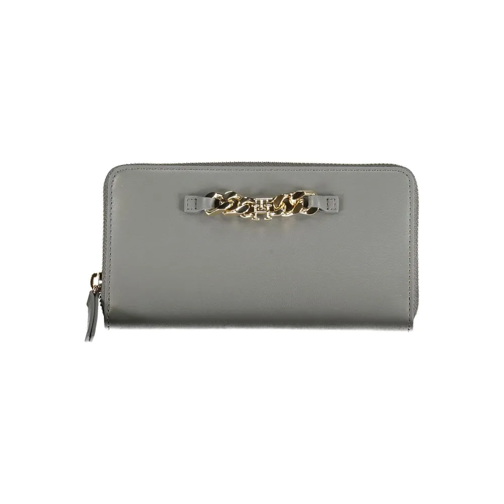 Tommy Hilfiger Women's Chic Gray Polyethylene Compact Wallet