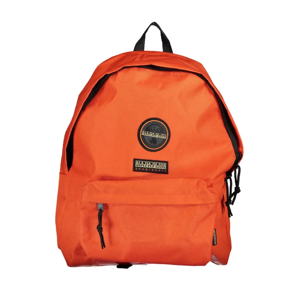 Napapijri Men's Eco-Chic Orange Backpack for the Modern Explorer