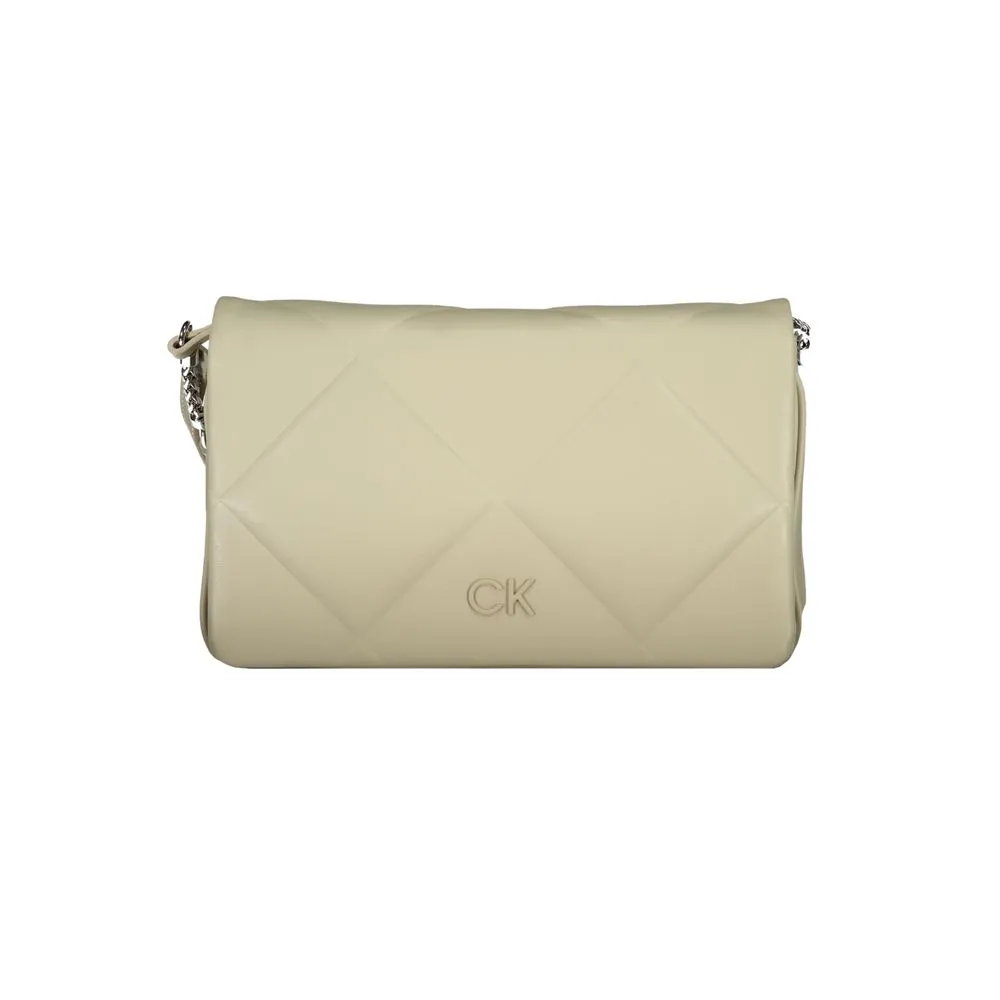 Calvin Klein Women's Beige Cotton Handbag