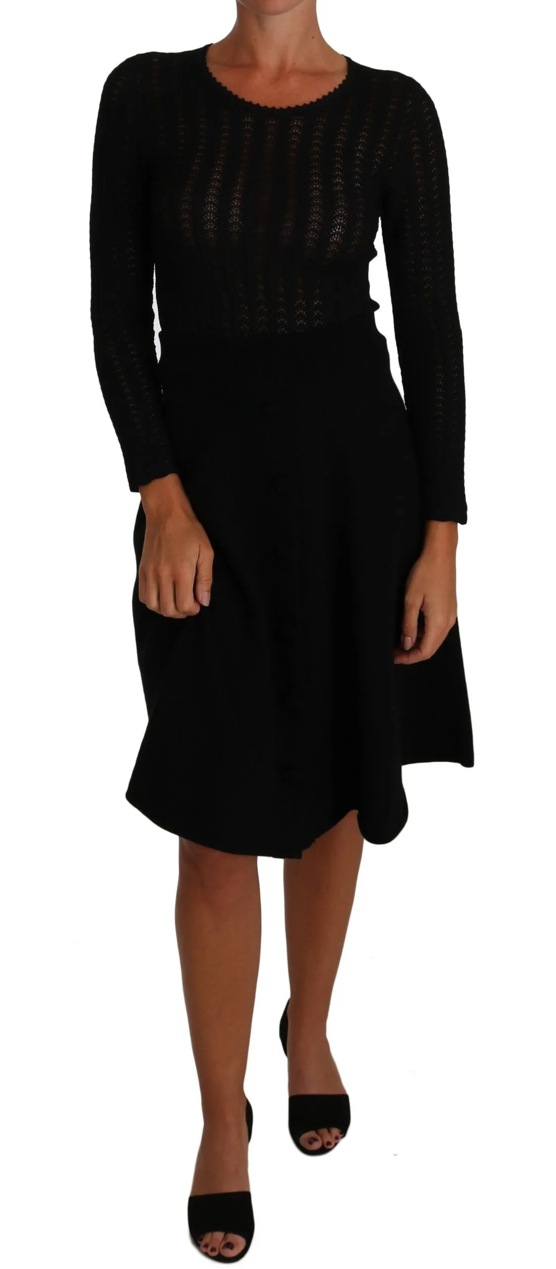 Dolce & Gabbana Women's Elegant Black Knitted Sheath Dress