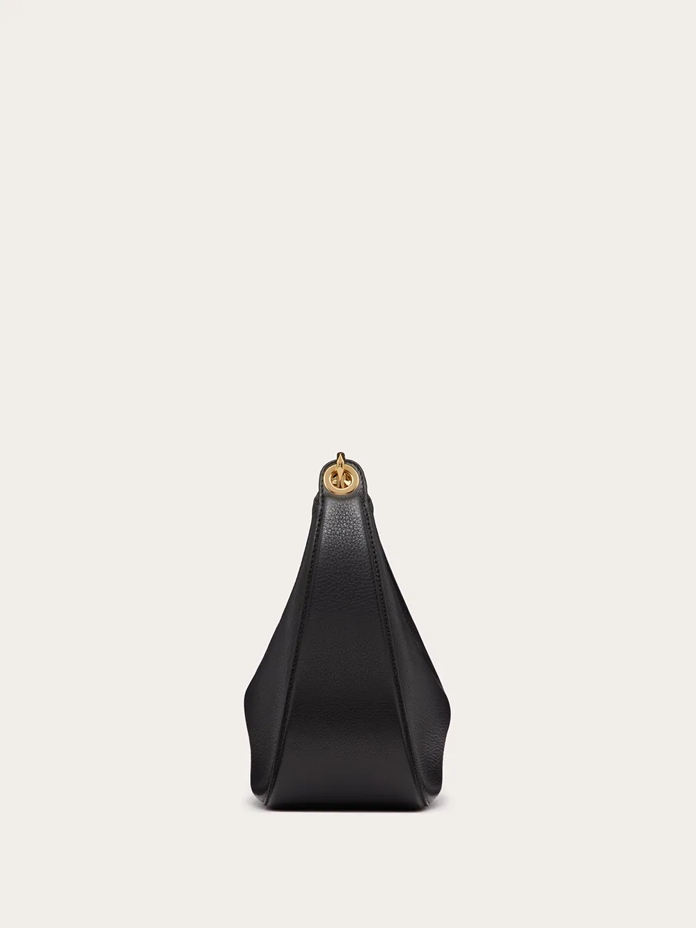 Valentino Garavani Women's Black Leather Small Hobo Vlogo Shoulder Bag