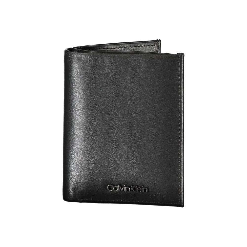 Calvin Klein Men's Sleek Black Leather RFID Wallet