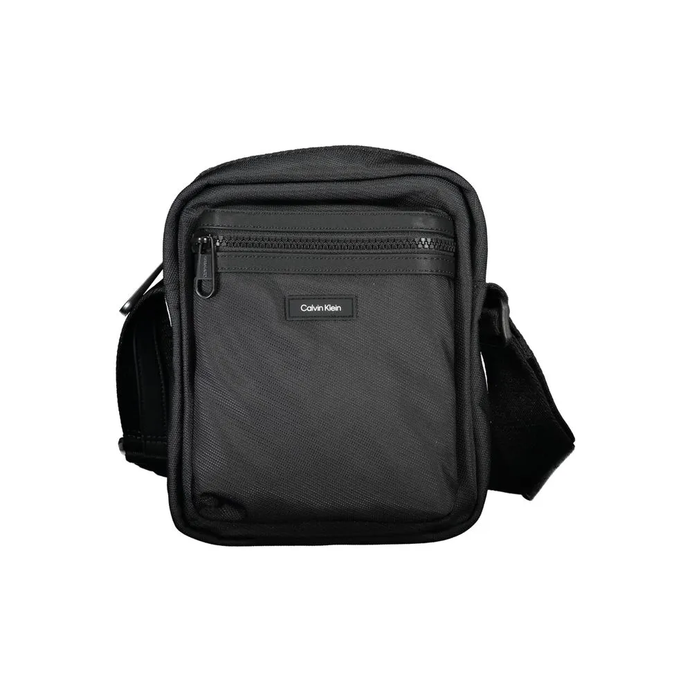 Calvin Klein Men's Sleek Black Recycled Shoulder Bag