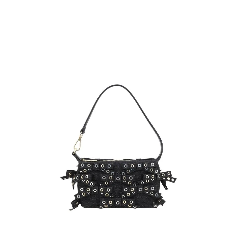 Ganni Women's Denim Butterfly Bow Shoulder Bag