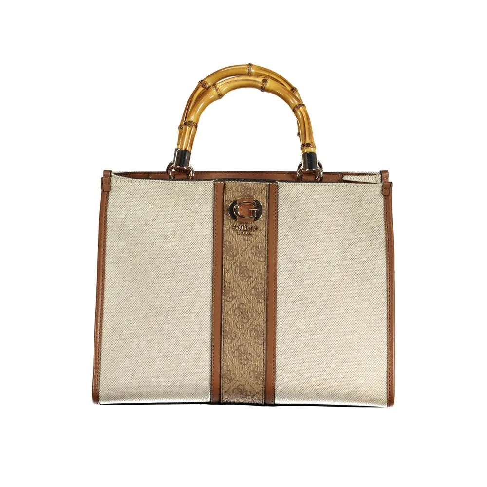 Guess Jeans Women's Beige Cotton Handbag