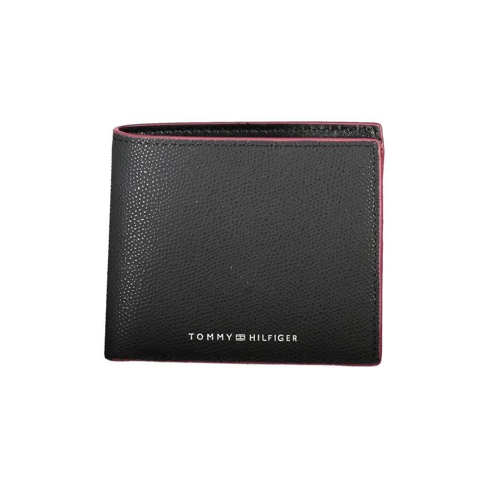 Tommy Hilfiger Men's Elegant Black Leather Wallet