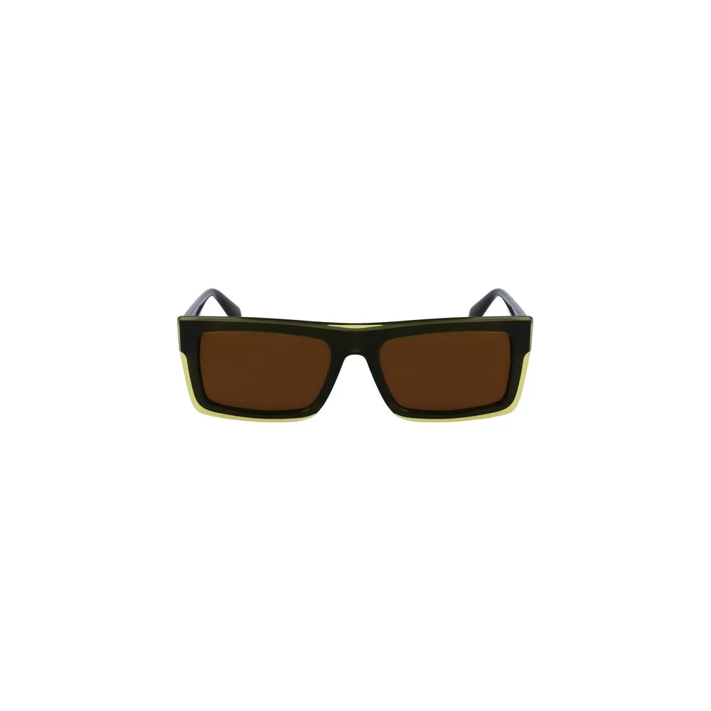 Calvin Klein Men's Yellow PLASTICA INIETTATA Sunglasses