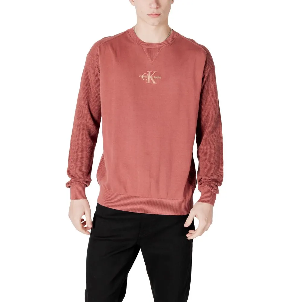Calvin Klein Jeans Men's Red Cotton Sweater