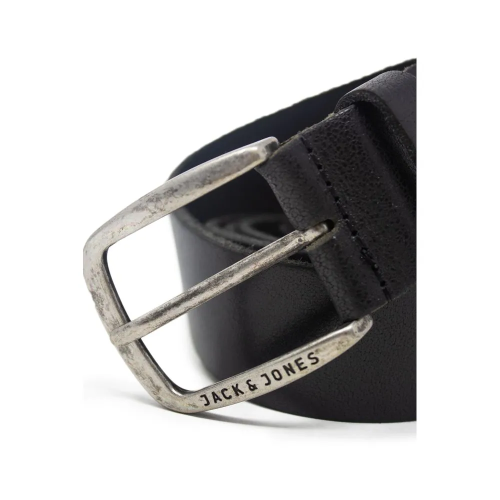 Jack Jones Men's Black Leather Belt