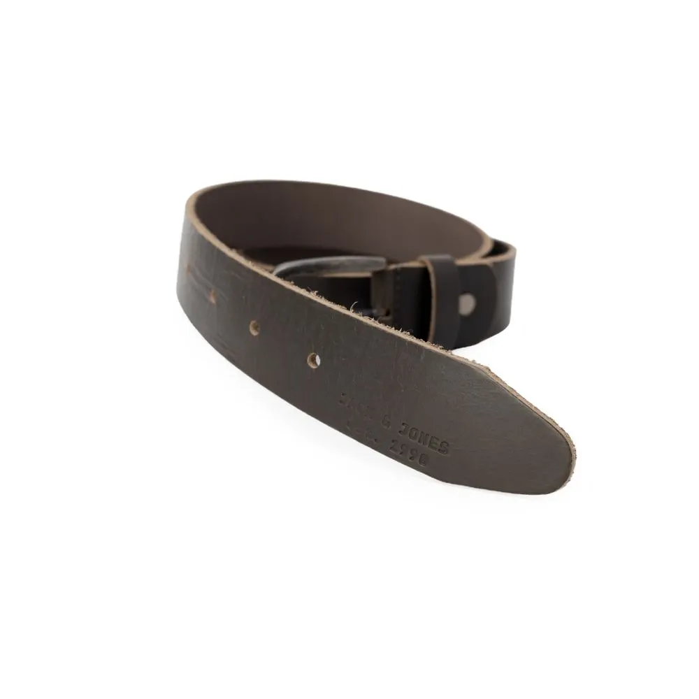 Jack Jones Men's Brown Leather Belt