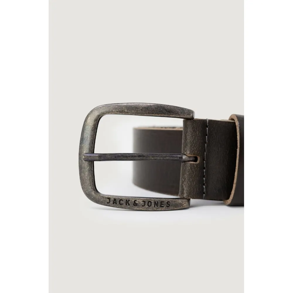 Jack Jones Men's Brown Leather Belt