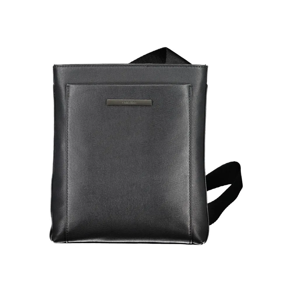 Calvin Klein Men's Eco-Conscious Black Shoulder Bag with Logo