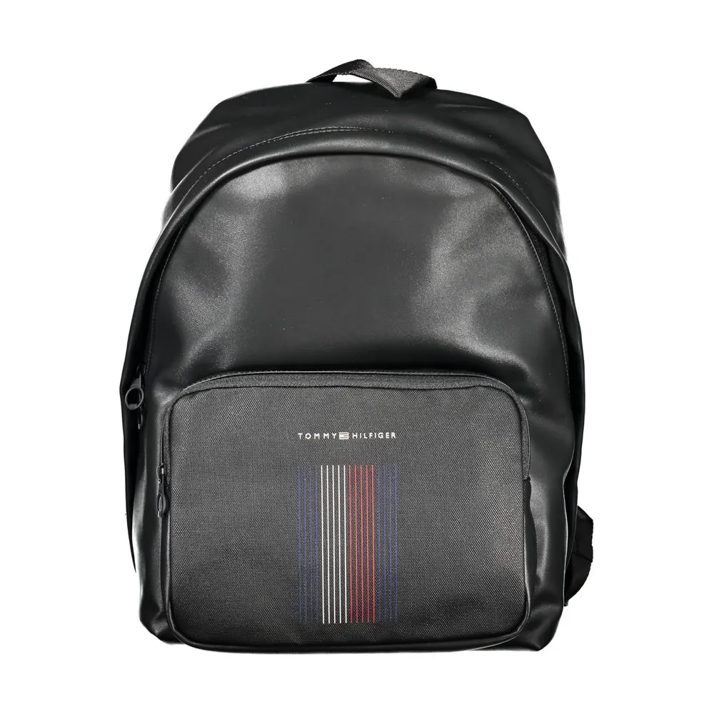 Tommy Hilfiger Men's Black Polyester Backpack