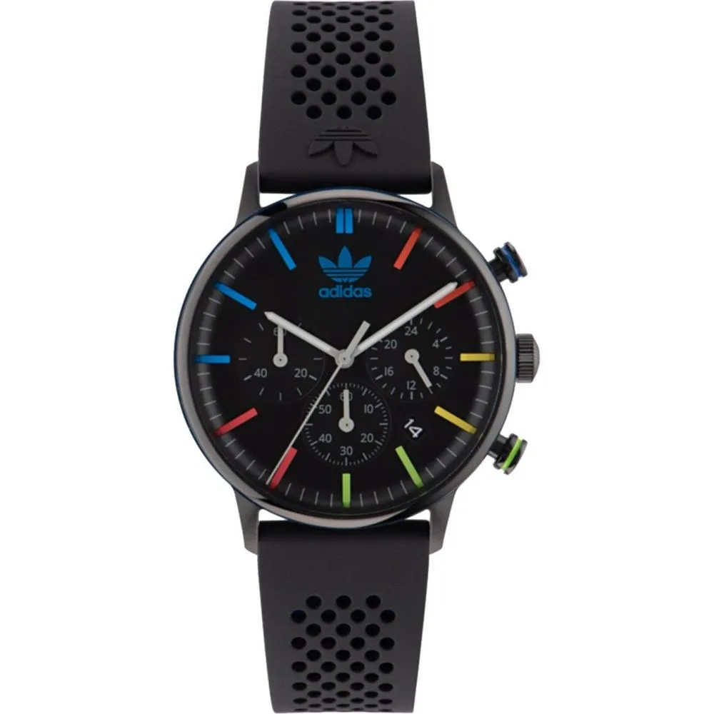 Adidas Unisex Black Silicone Watch