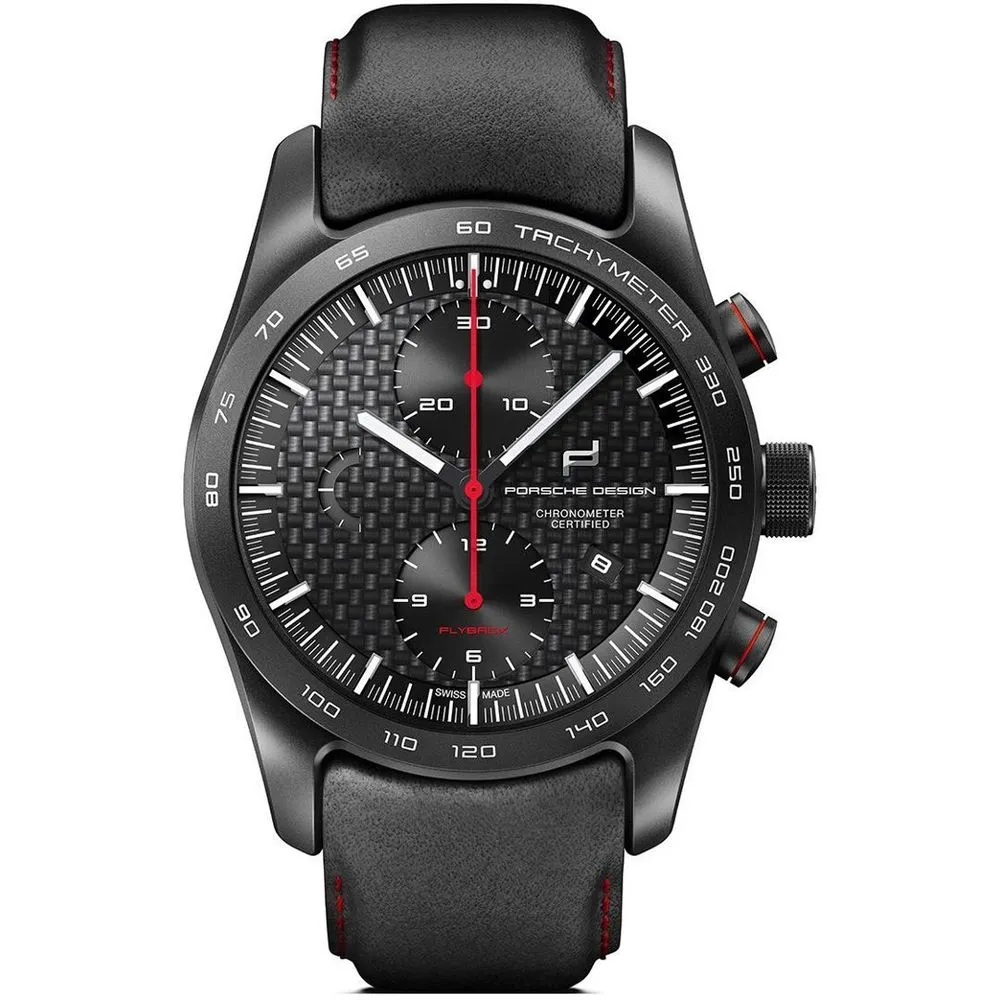 Porsche Design Men's Black Leather Watch