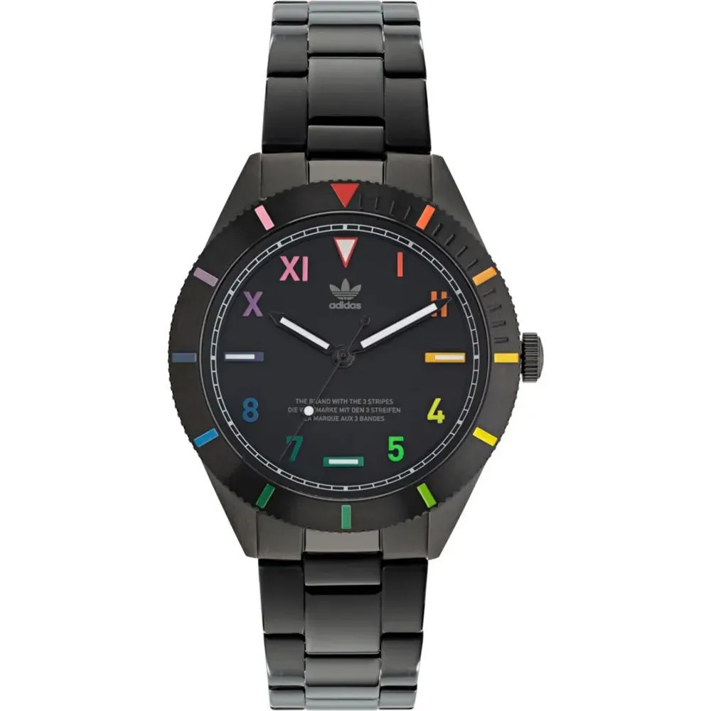 Adidas Unisex Black Stainless Steel Stainless Steel Watch
