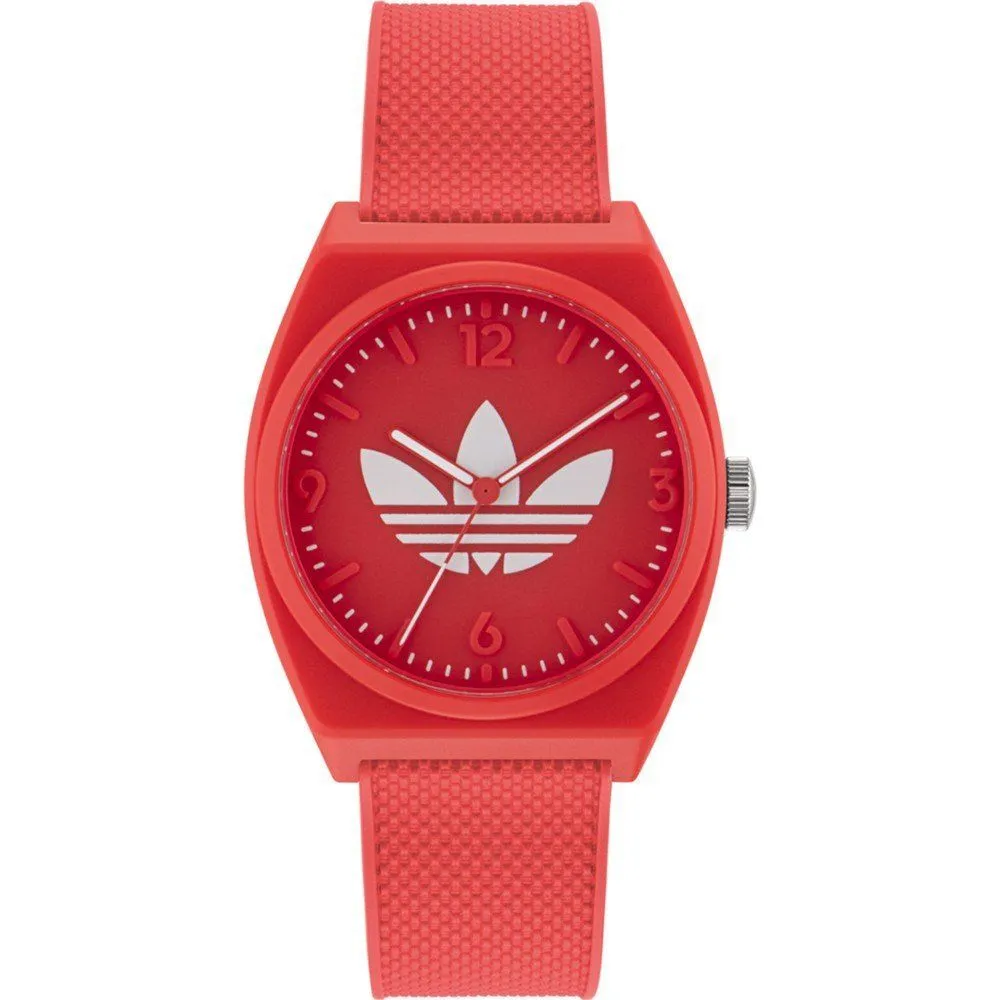 Adidas Unisex Red Silicone Watch