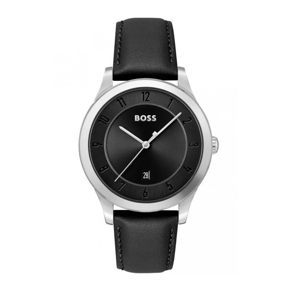Hugo Boss Men's Black Leather Watch