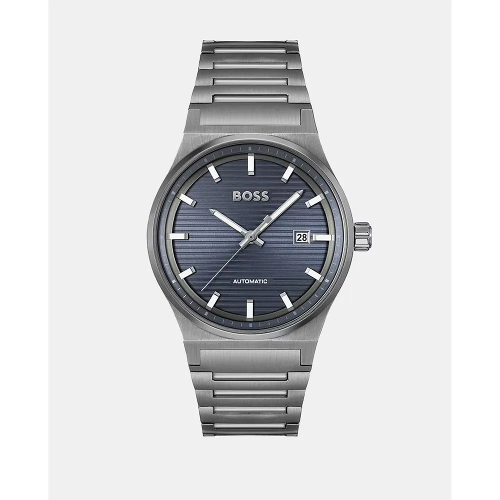 Hugo Boss Men's Gray Stainless Steel Stainless Steel Watch
