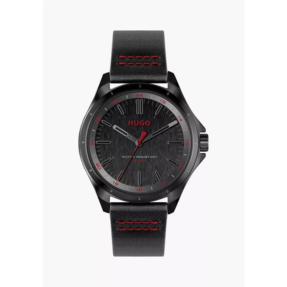 Hugo Boss Men's Black Leather Watch