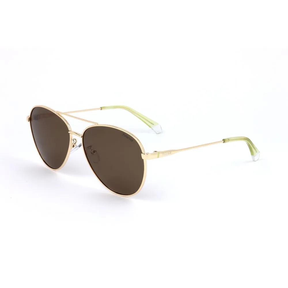 Polaroid Unisex Gold Metal Sunglasses
