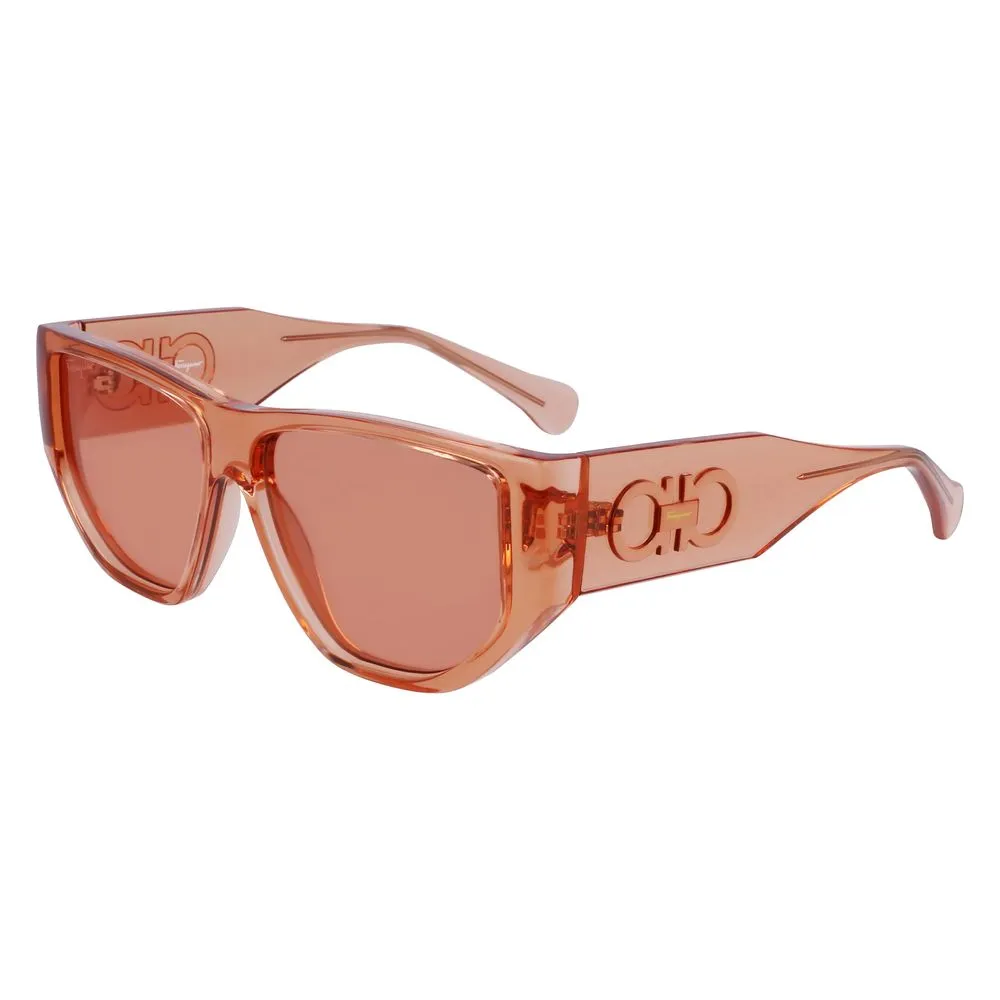 Ferragamo Unisex Orange Injected Sunglasses