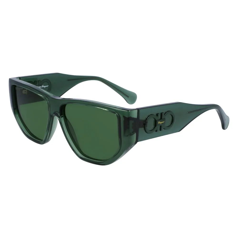 Ferragamo Unisex Green Injected Sunglasses