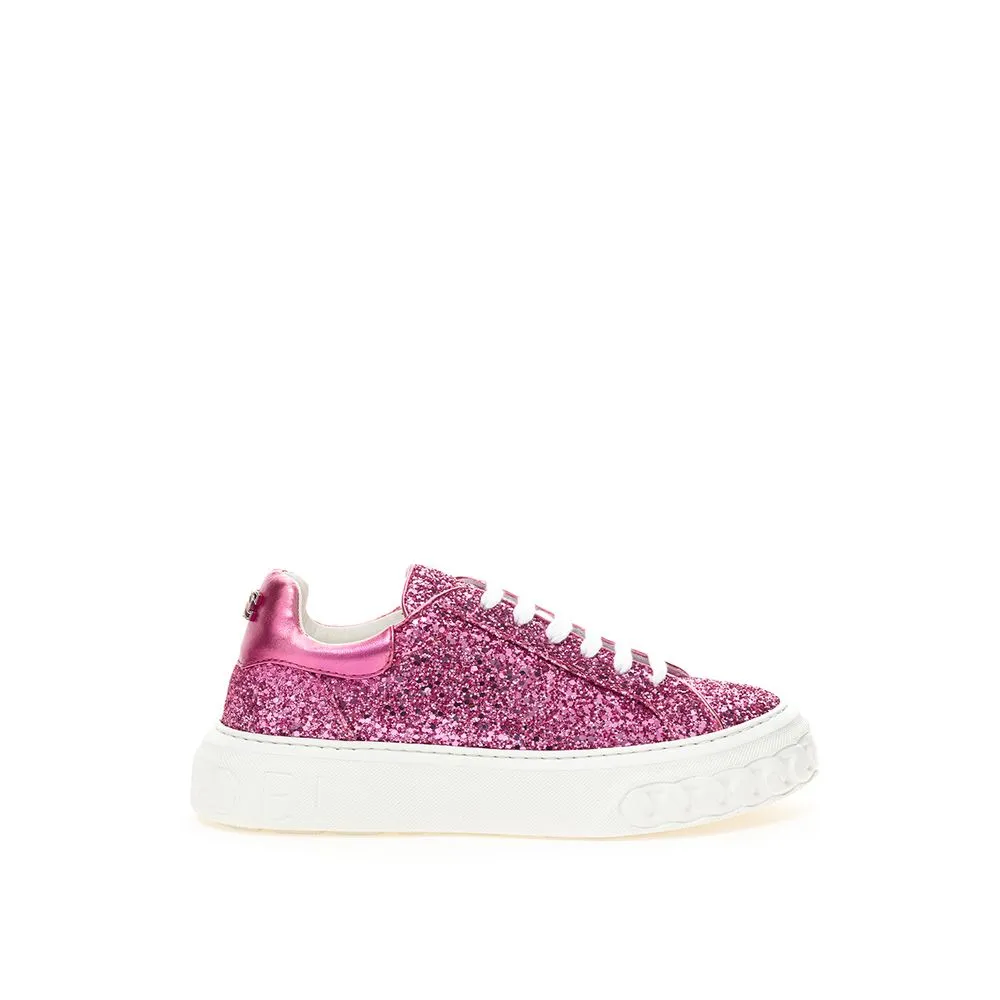 Casadei Women's Fuchsia Elegance Leather Sneakers