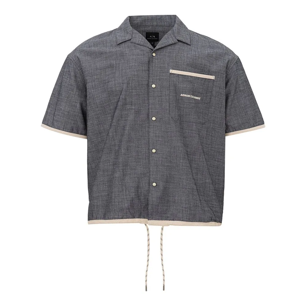 Armani Exchange Men's Sleek Cotton Blue Shirt for Men
