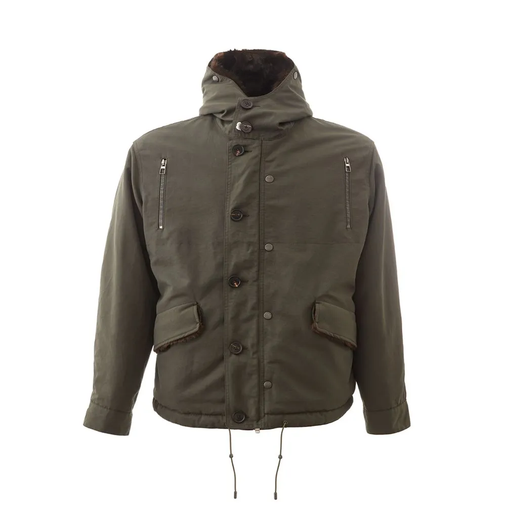 Lardini Men's Elegant Cotton Army Jacket for Men