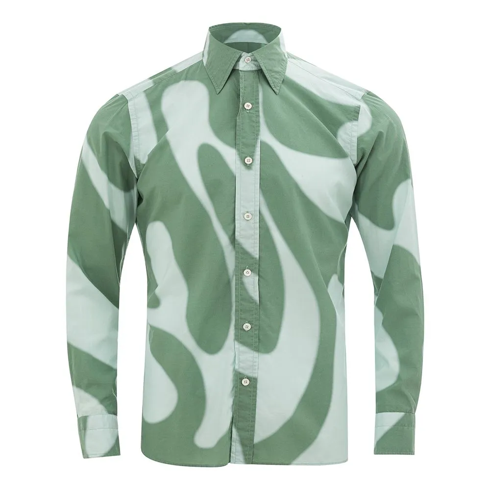 Tom Ford Men's Elegant Green Cotton Shirt for Men