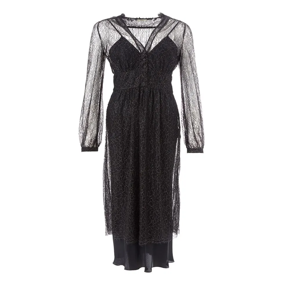 Lardini Women's Elegant Black Nylon Dress