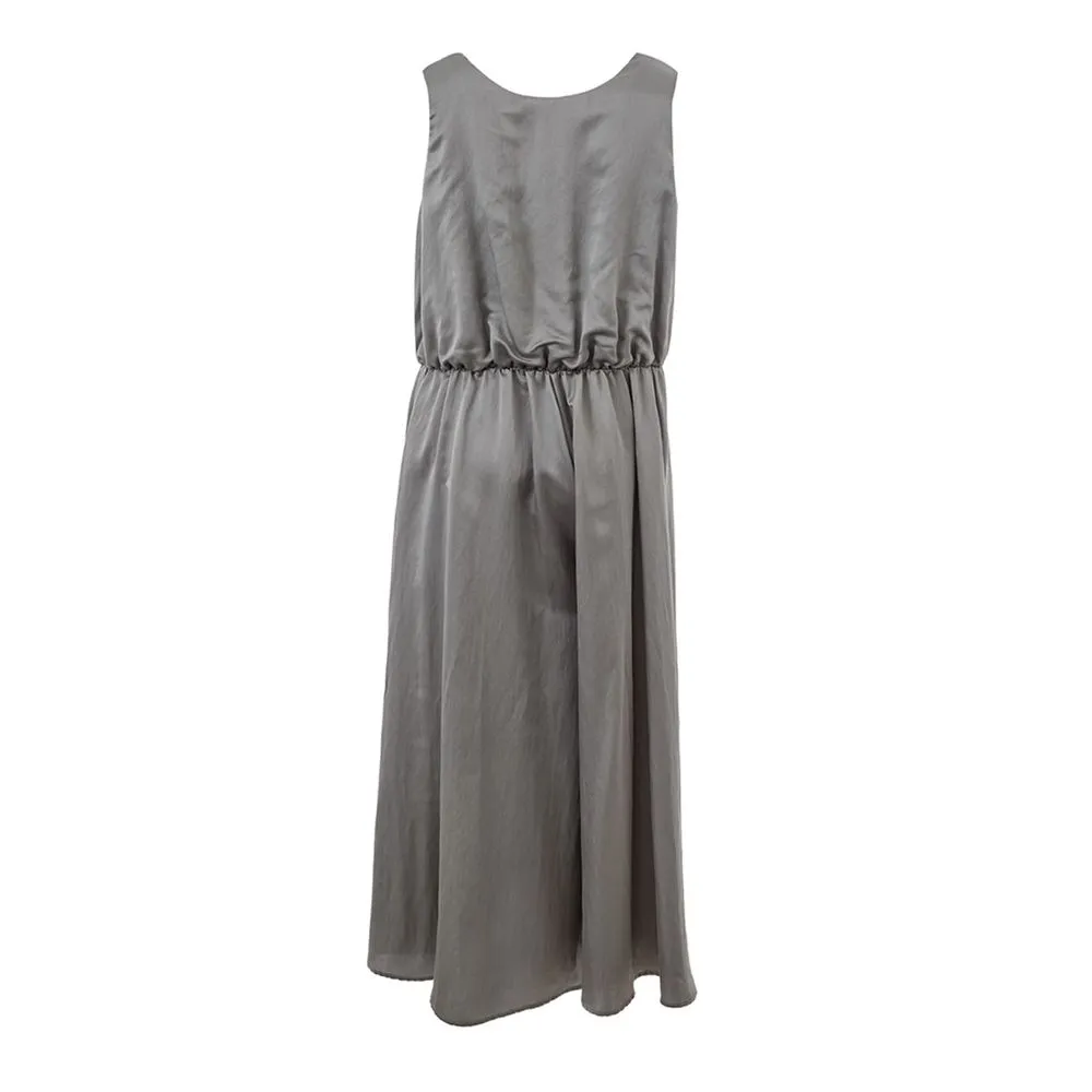 Lardini Women's Elegant Silk Gray Dress - Timeless Elegance