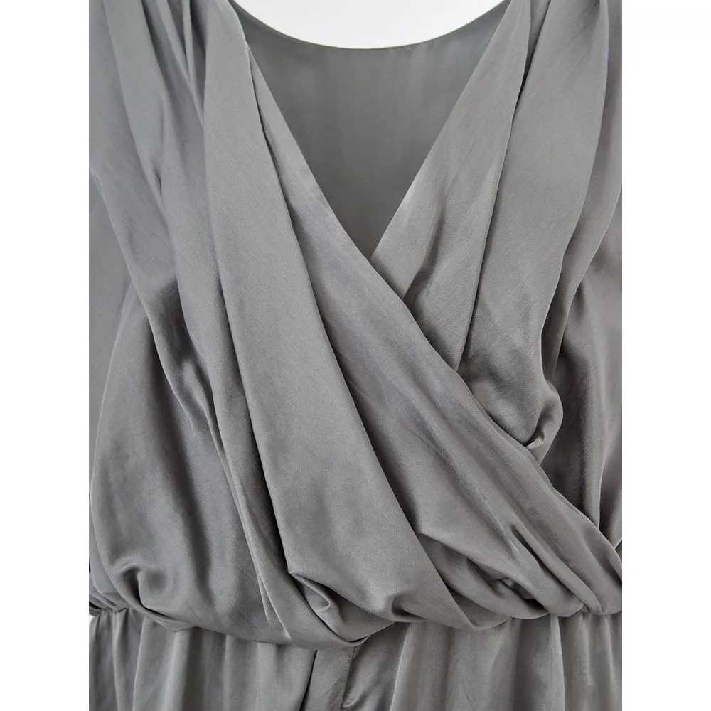 Lardini Women's Elegant Silk Gray Dress - Timeless Elegance