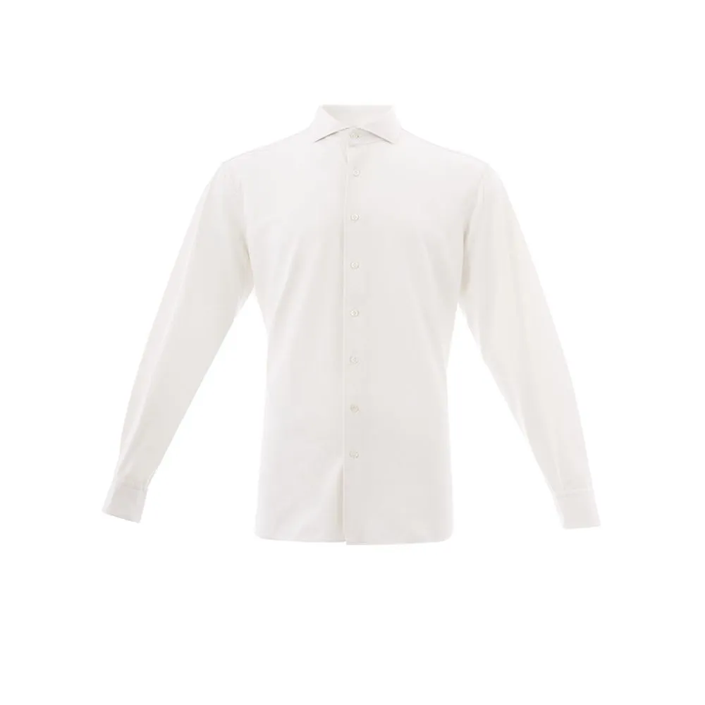 Lardini Men's Elegant White Cotton Men's Shirt