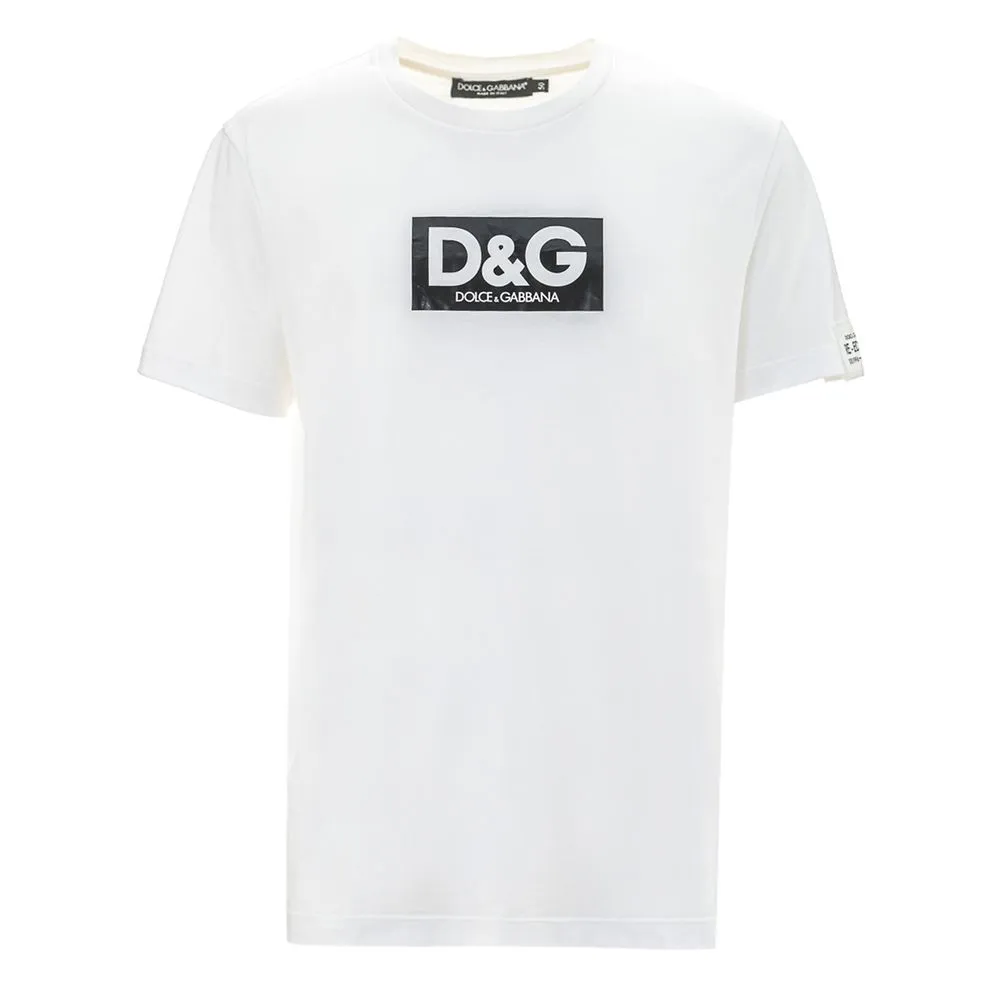 Dolce & Gabbana Men's White Cotton T-Shirt