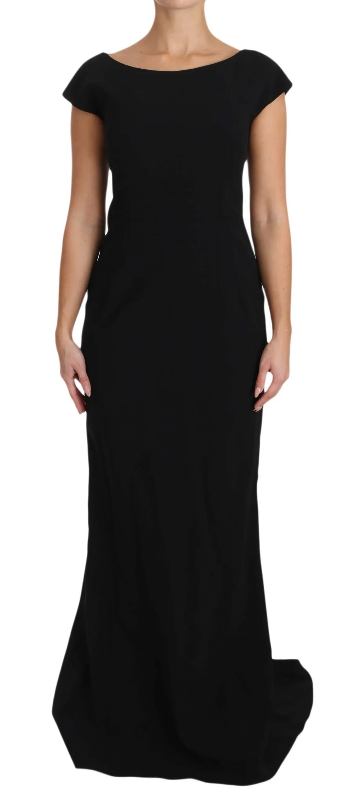 Dolce & Gabbana Women's Elegant Black Maxi Sheath Dress