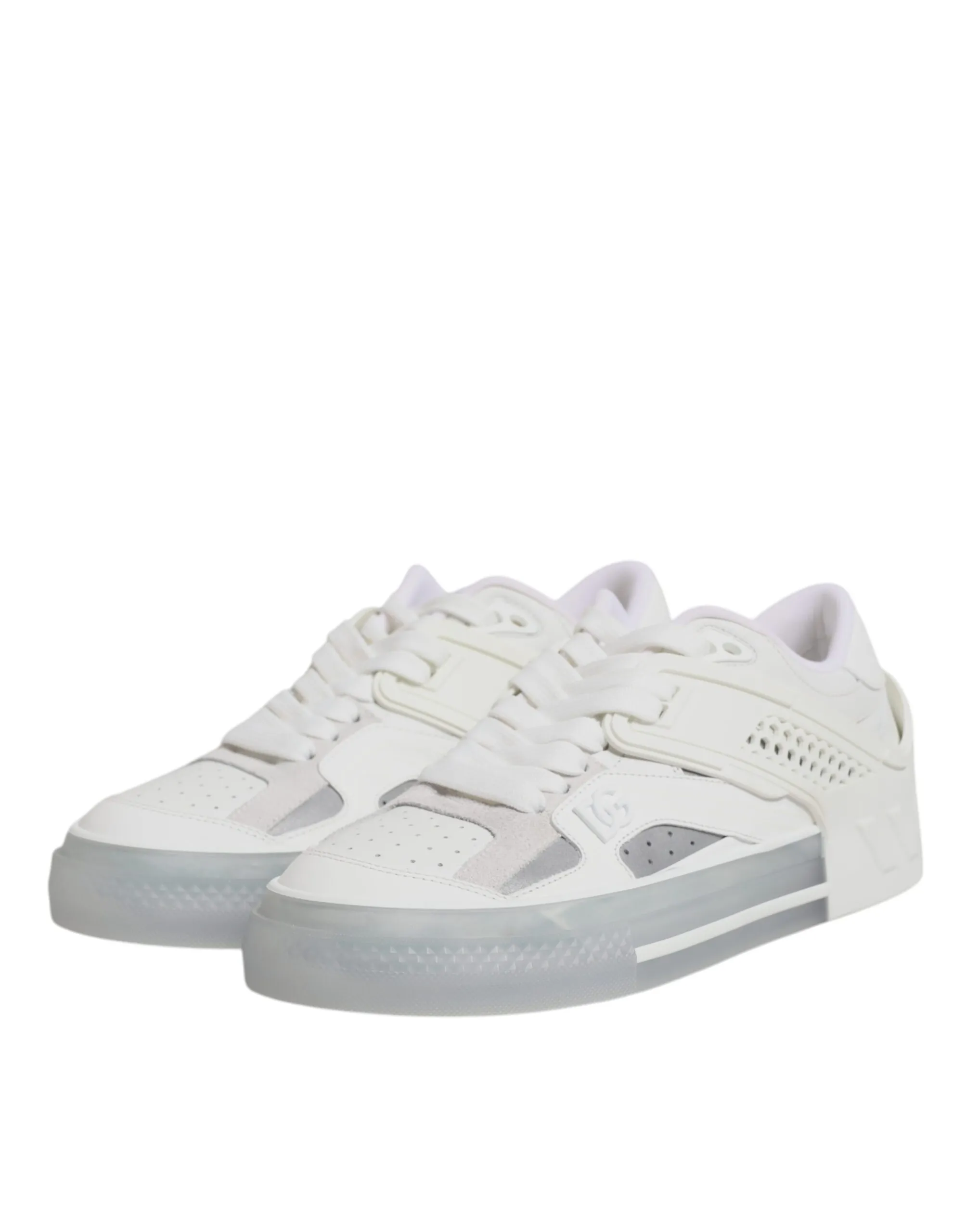 Dolce & Gabbana Men's White DG Logo CUSTOM 2.Zero Sneakers Shoes