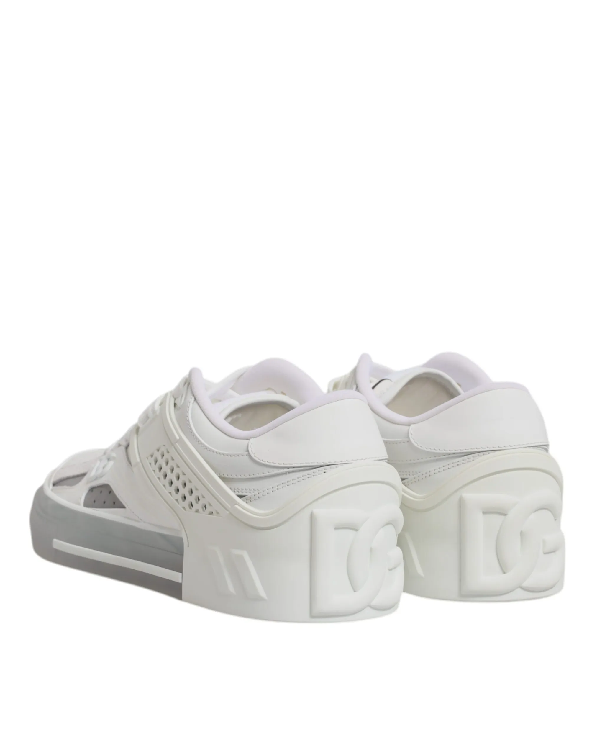 Dolce & Gabbana Men's White DG Logo CUSTOM 2.Zero Sneakers Shoes