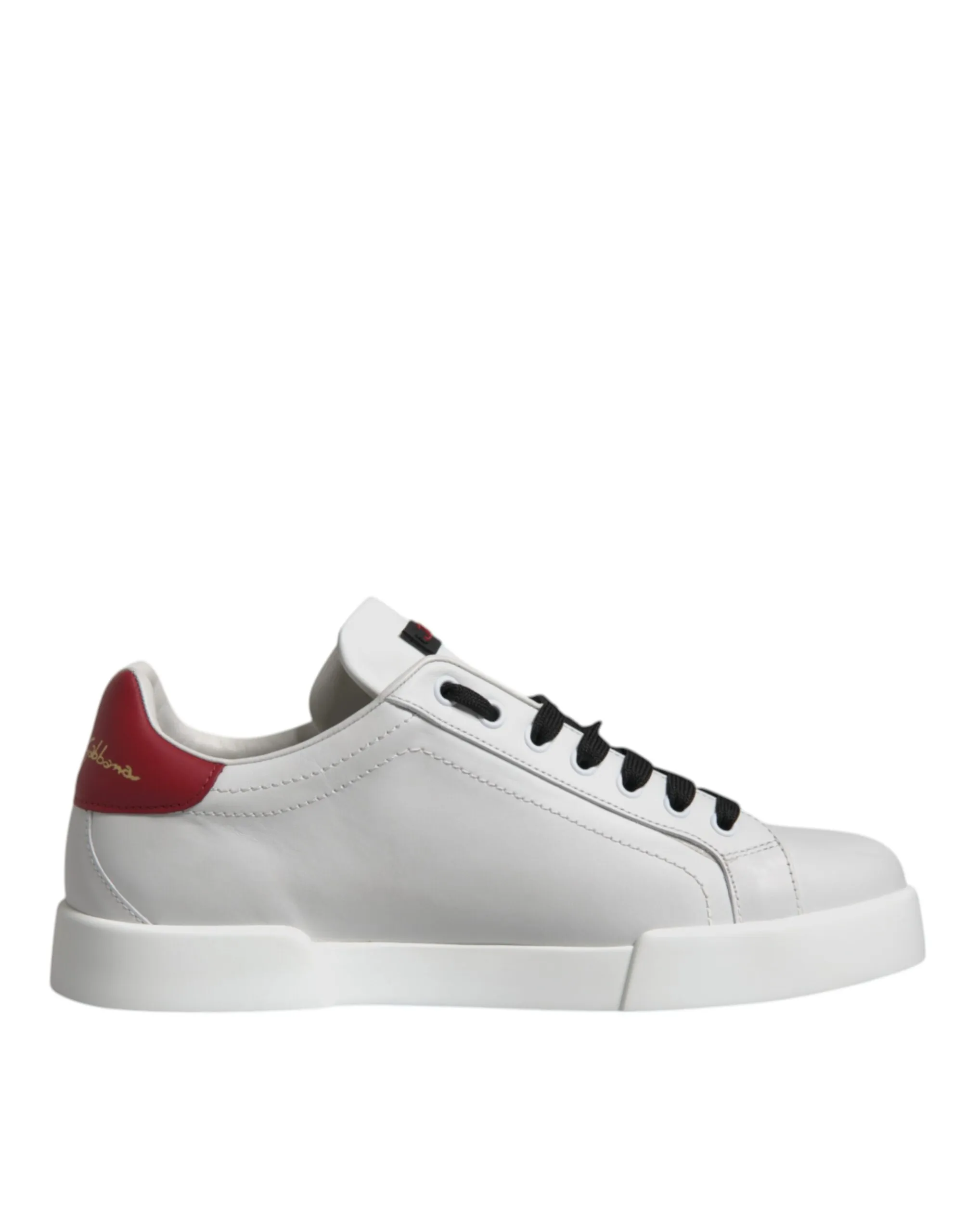 Dolce & Gabbana Men's White Leather Logo Low Top Sneakers Shoes