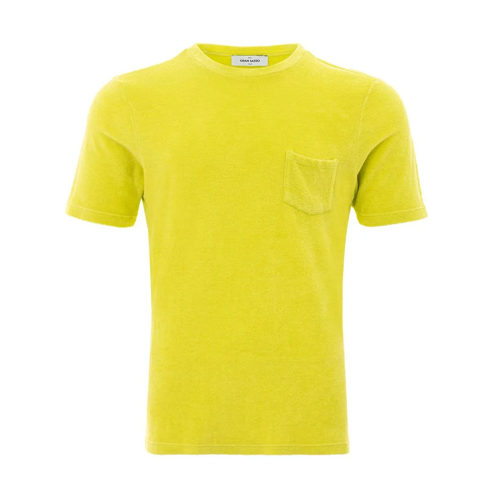 Gran Sasso Men's Sunshine Yellow Cotton Tee for Men